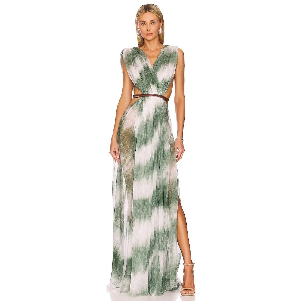 Bronx and Banco Solana Maxi Dress in Green XSmall New Womens Long Resort Gown